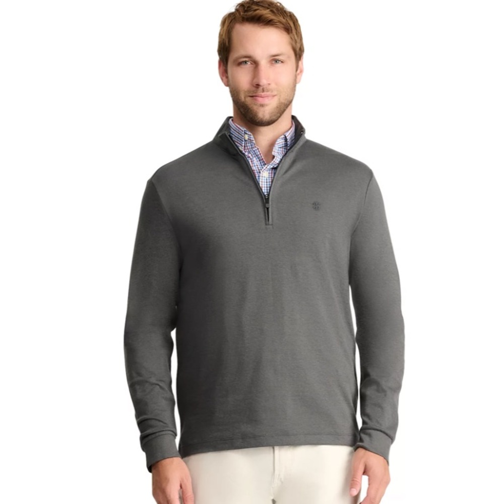 IZOD MENS LUXURY SPORT 1/4 ZIP PULLOVER